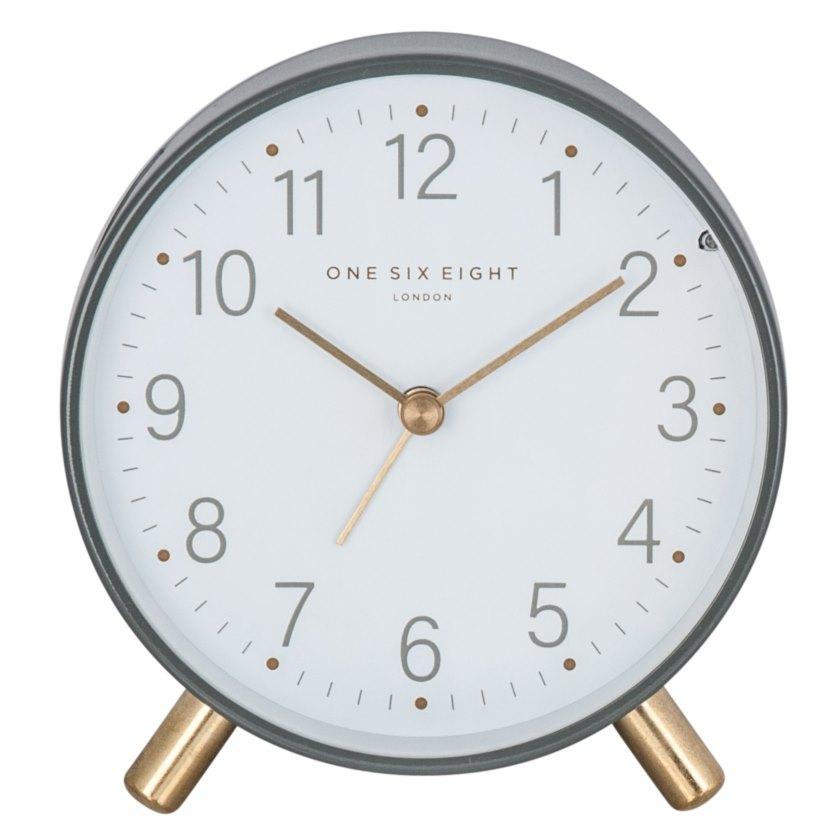 One Six Eight London Maisie Alarm Clock Charcoal Grey 11cm 32103 2
