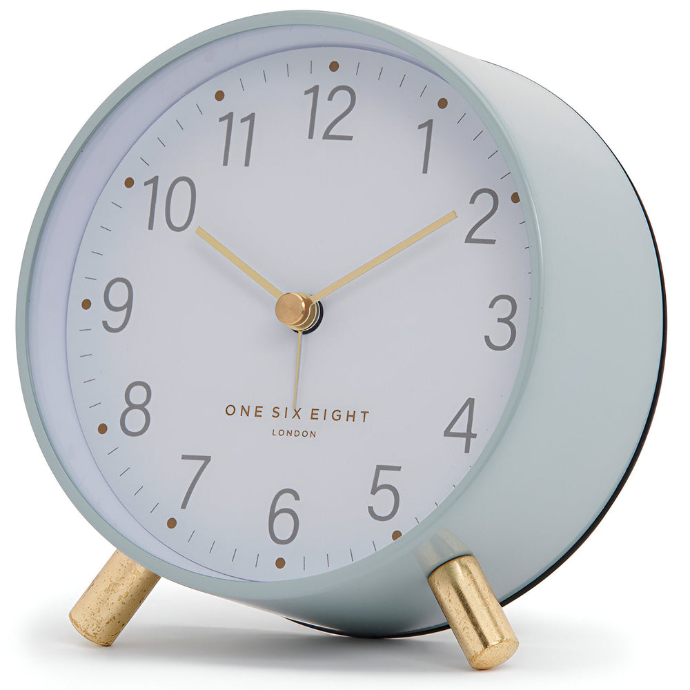One Six Eight London Maisie Metal Alarm Clock Sage Green 11cm 23172 2
