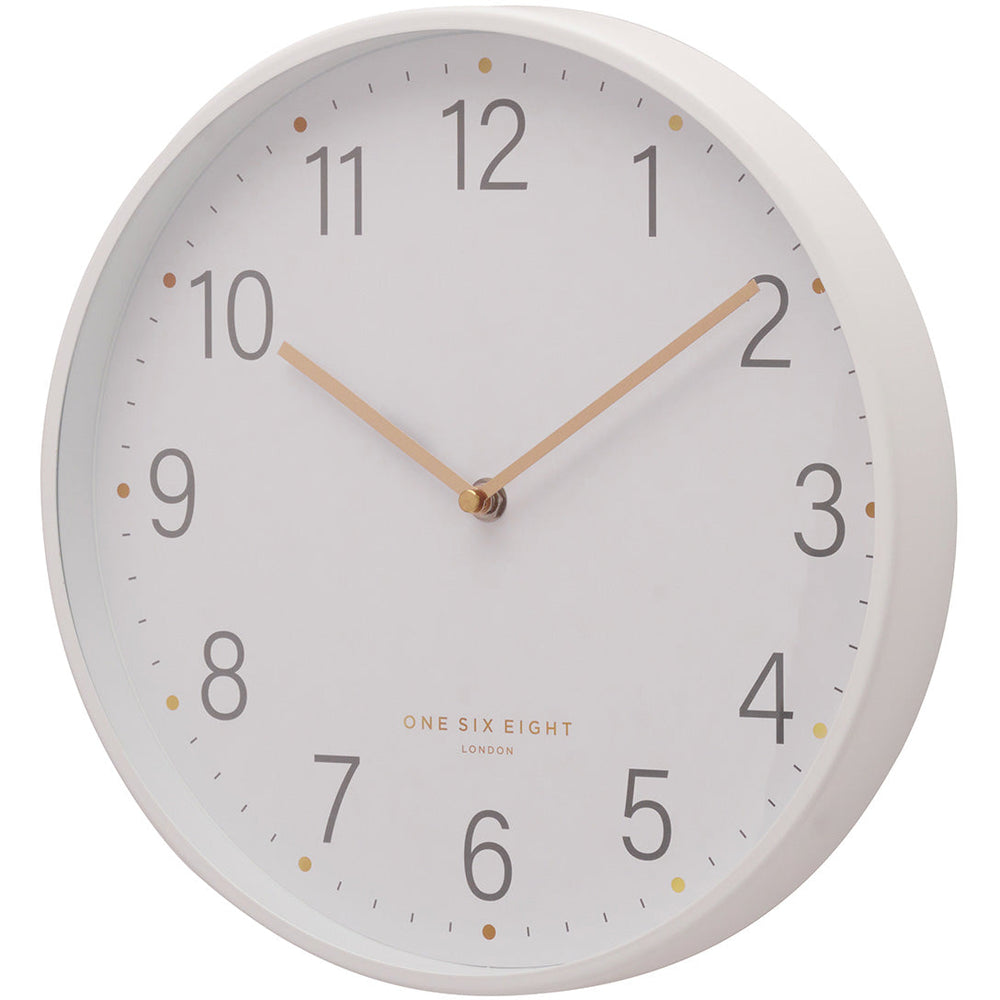 One Six Eight London Maisie Wall Clock White 30cm 23159 2