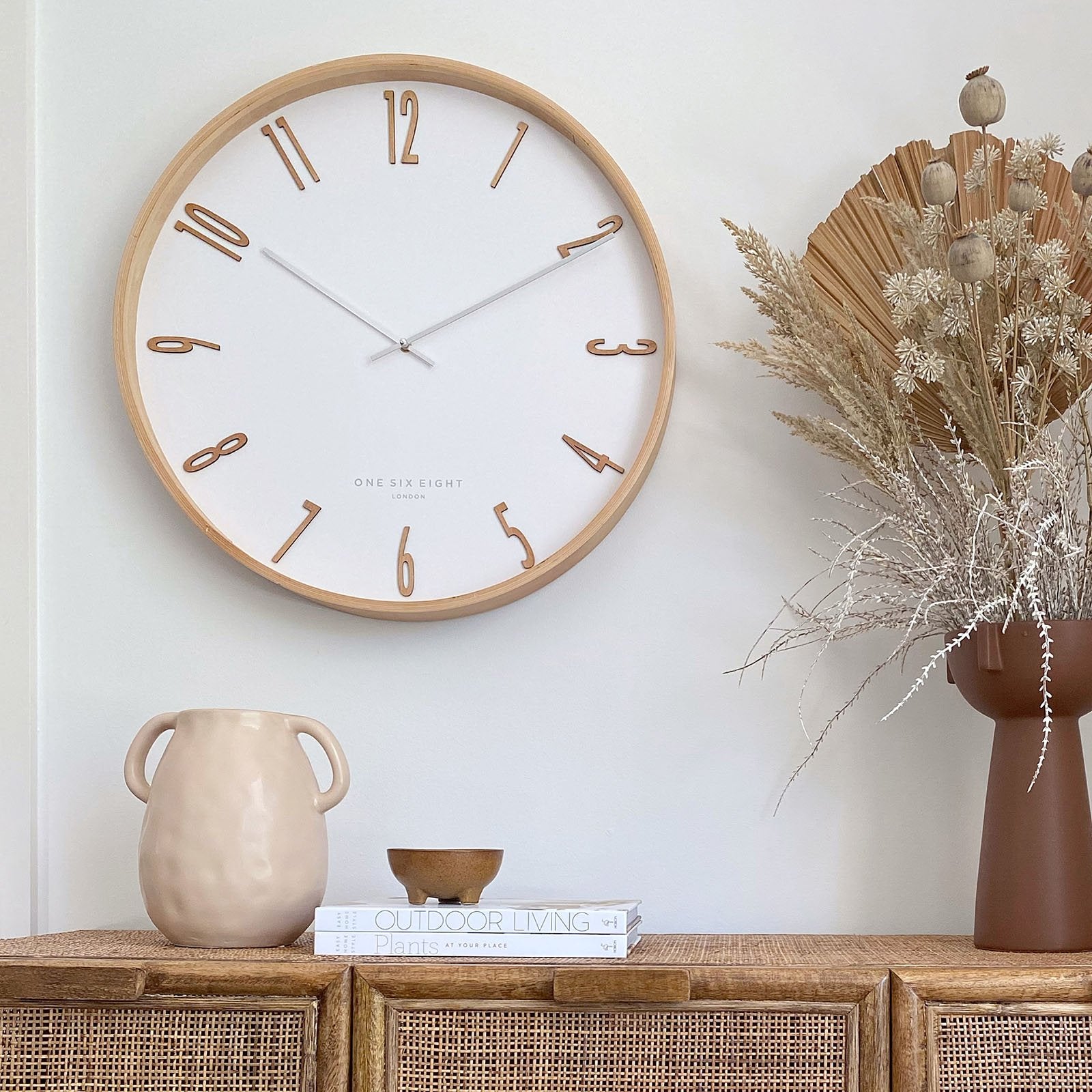 One Six Eight London Mason Wooden Wall Clock White 41cm 24005 Lifestyle 1 #size_41cm