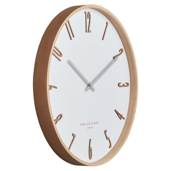 One Six Eight London Mason Wooden Wall Clock White 53cm 24012 2