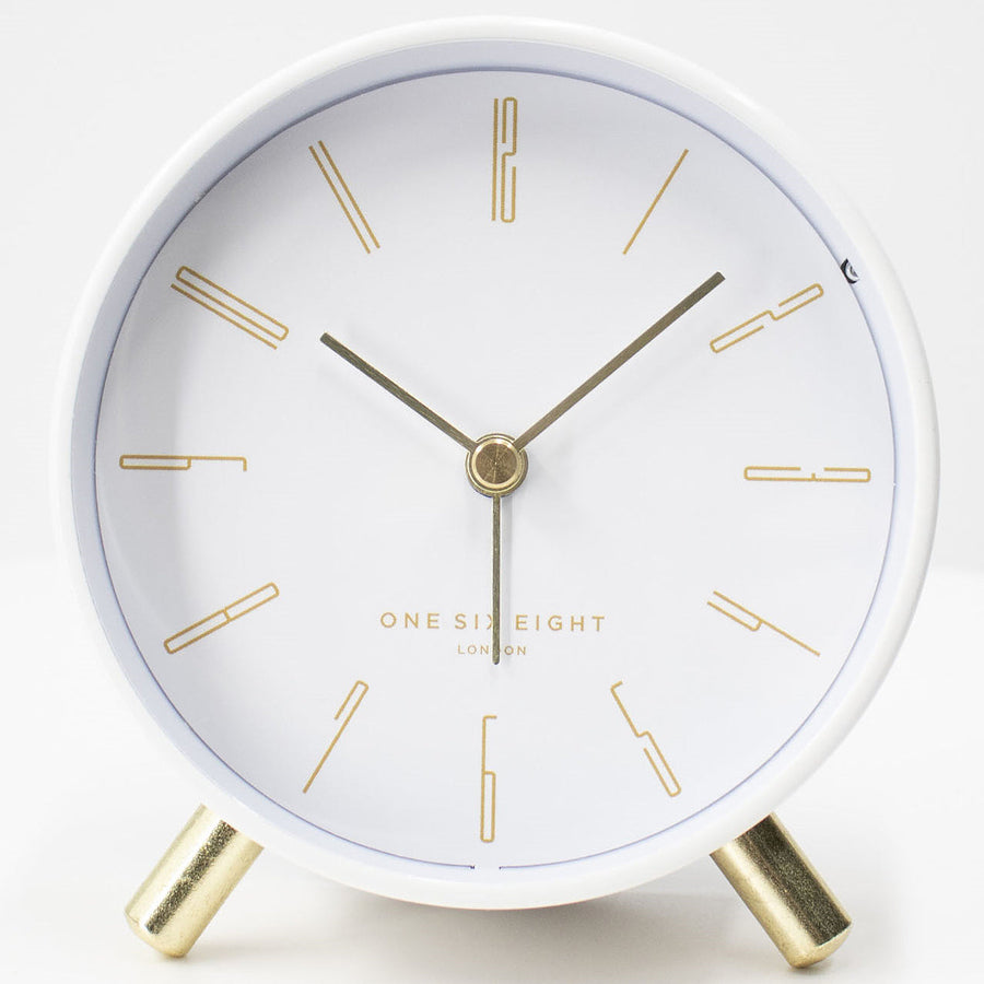 One Six Eight London Maya Alarm Clock White 11cm 23115 1