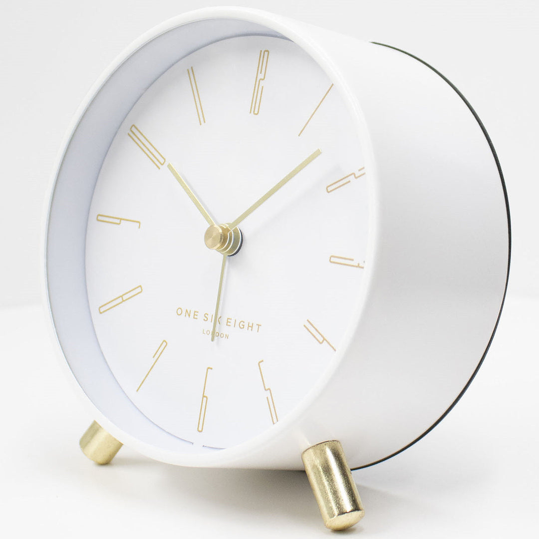 One Six Eight London Maya Alarm Clock White 11cm 23115 2