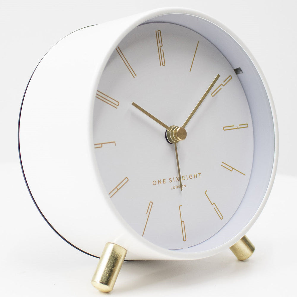 One Six Eight London Maya Alarm Clock White 11cm 23115 4