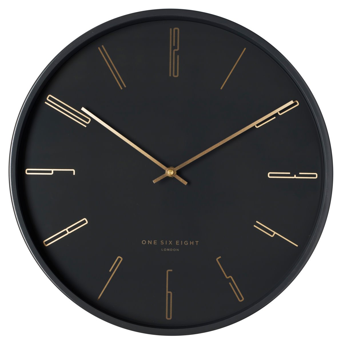 One Six Eight London Maya Metal Wall Clock Charcoal Grey 30cm 23040 1 #size_30cm