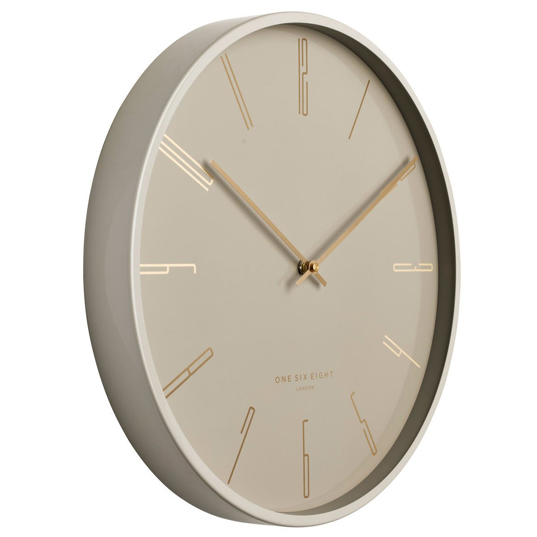 One Six Eight London Maya Metal Wall Clock Nude 30cm 23039 2