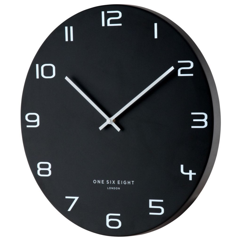 One Six Eight London Nero Wall Clock Black 60cm 22117 1