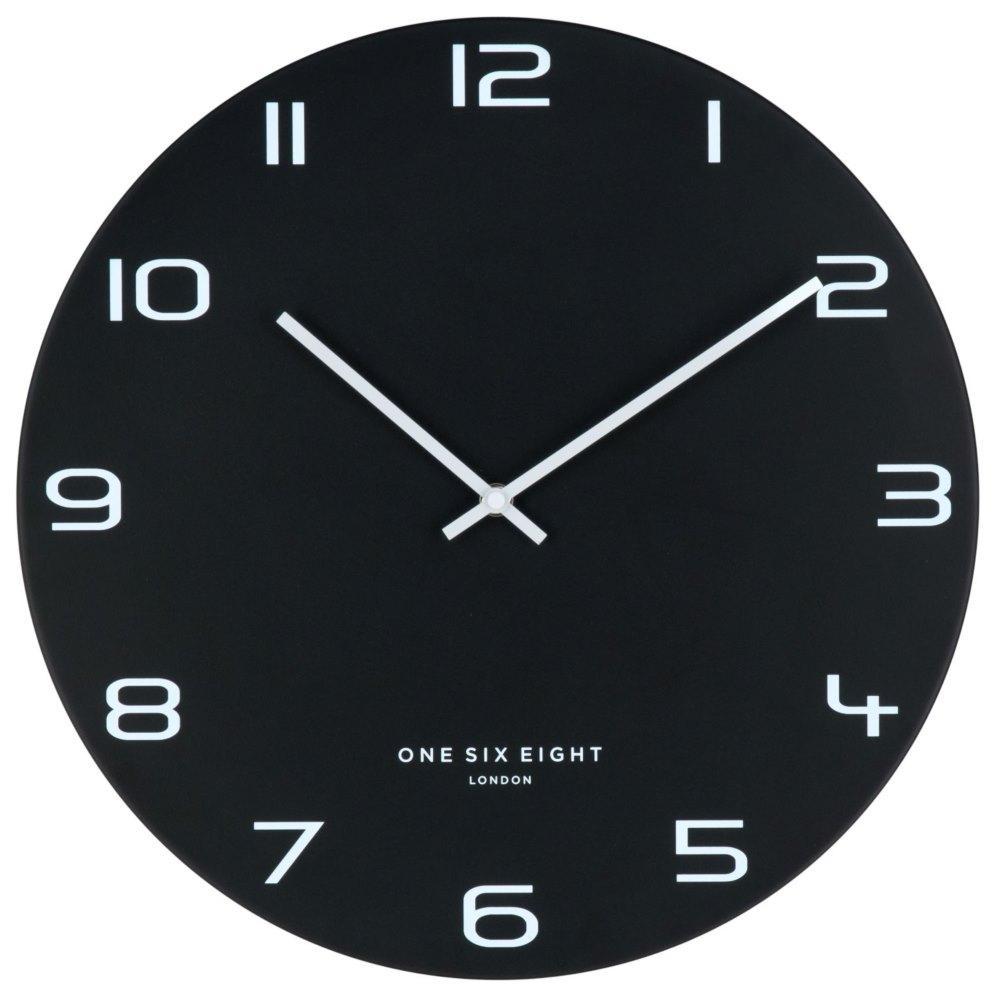 One Six Eight London Nero Wall Clock Black 60cm 22117 2