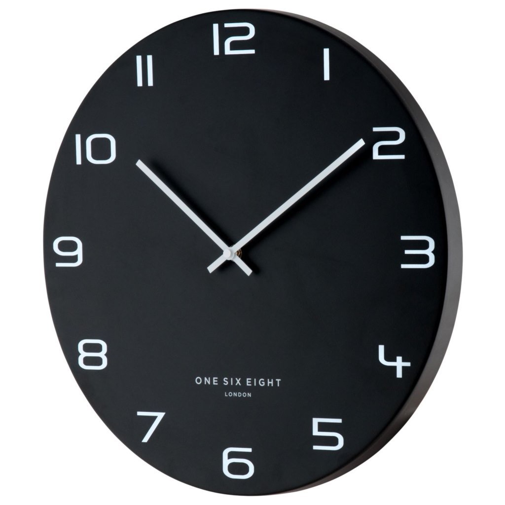 One Six Eight London Nero Wall Clock Black 60cm 22120 1