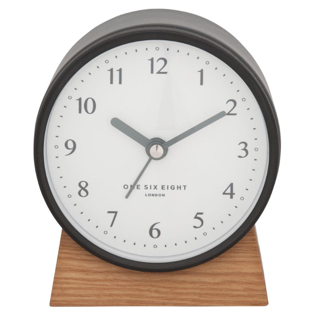 One Six Eight London Nina Alarm Clock Charcoal Grey 12cm 21026 3