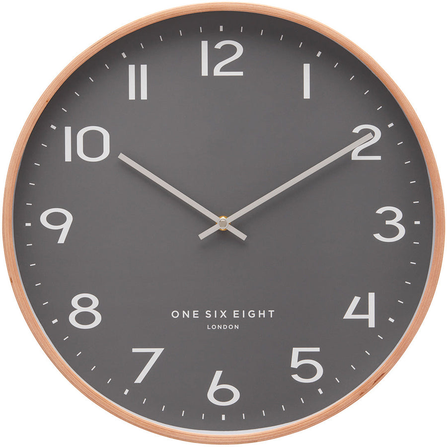 One Six Eight London Olivia Wall Clock Grey 41cm 23156 1