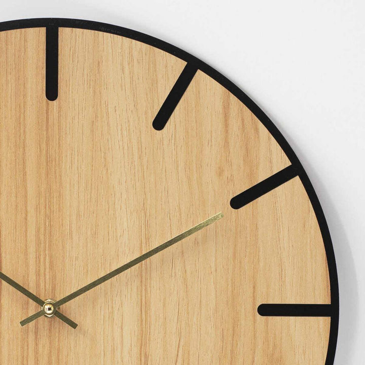 One Six Eight London Oscar Wood Veneer Markers Wall Clock 60cm 23023 3