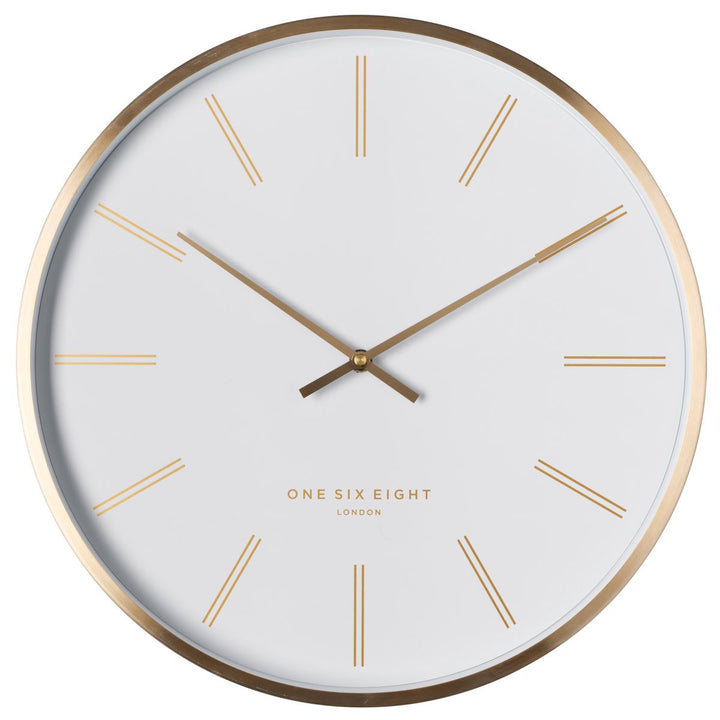 One Six Eight London Otto Metal Markers Wall Clock White 40cm 23050 1