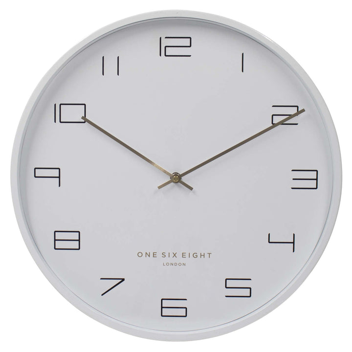 One Six Eight London Pixie Metal Wall Clock White 40cm 23146 1