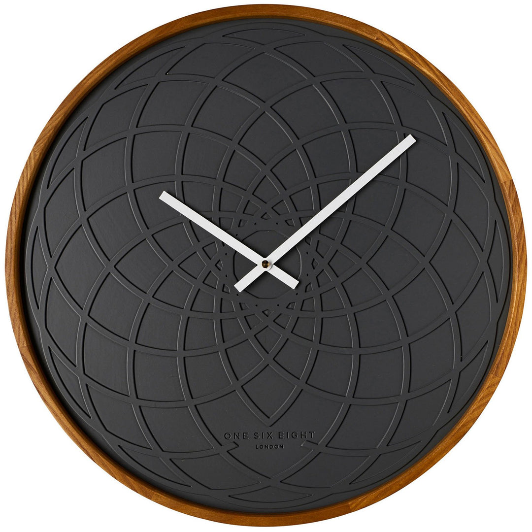 One Six Eight London Spiro Wall Clock Charcoal Grey 50cm 21035 1