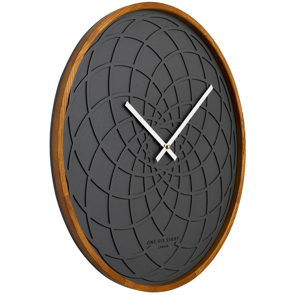 One Six Eight London Spiro Wall Clock Charcoal Grey 50cm 21035 2