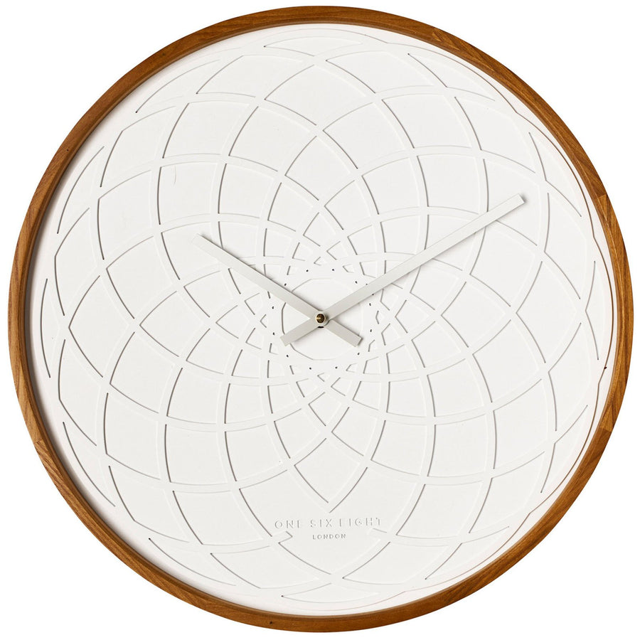 One Six Eight London Spiro Wall Clock White 50cm 21034 1