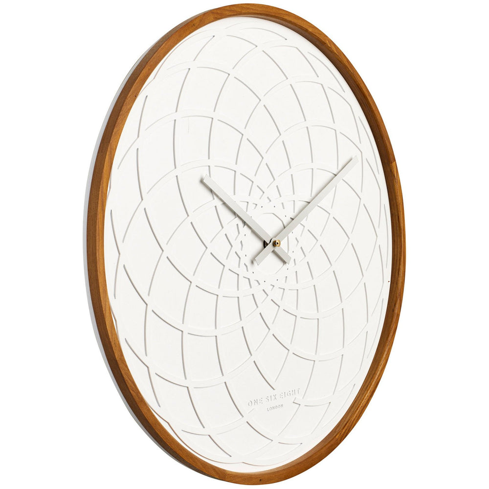 One Six Eight London Spiro Wall Clock White 50cm 21034 2