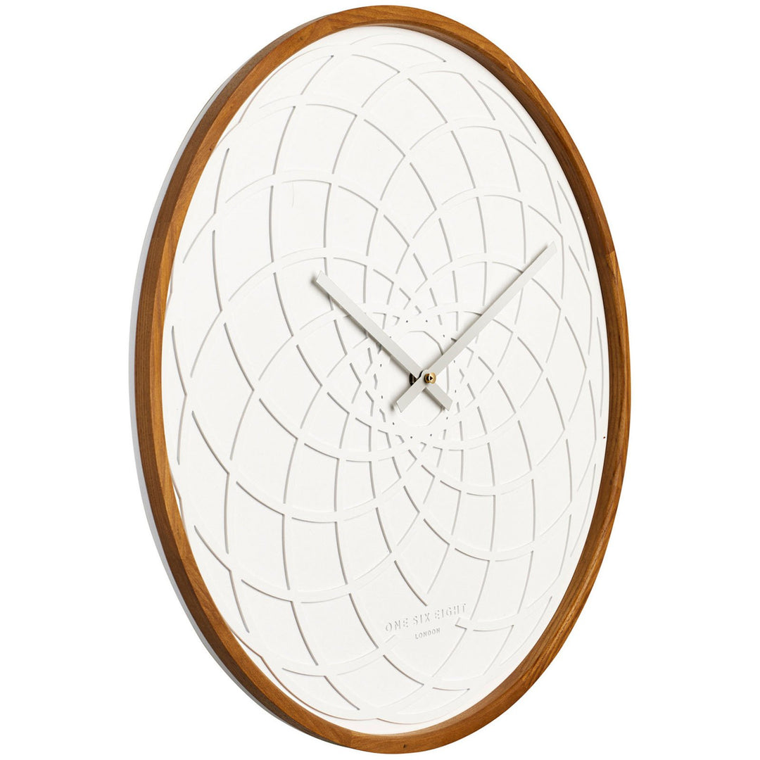 One Six Eight London Spiro Wall Clock White 50cm 21034 2