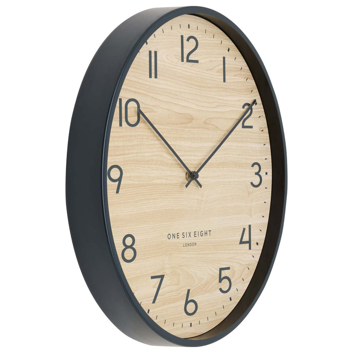 One Six Eight London Taylor Wooden Wall Clock Charcoal Grey 40cm 23142 2
