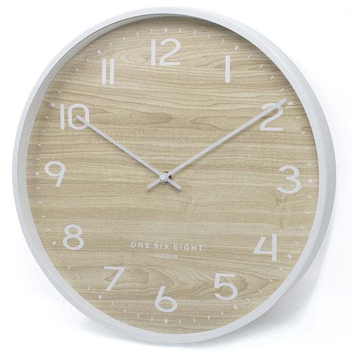 One Six Eight London Taylor Wooden Wall Clock White 40cm 23143 2