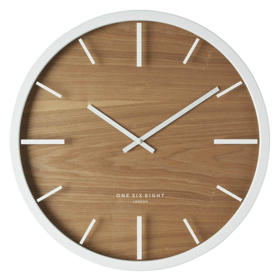 One Six Eight London Willow Wooden Wall Clock White 50cm 21032 1