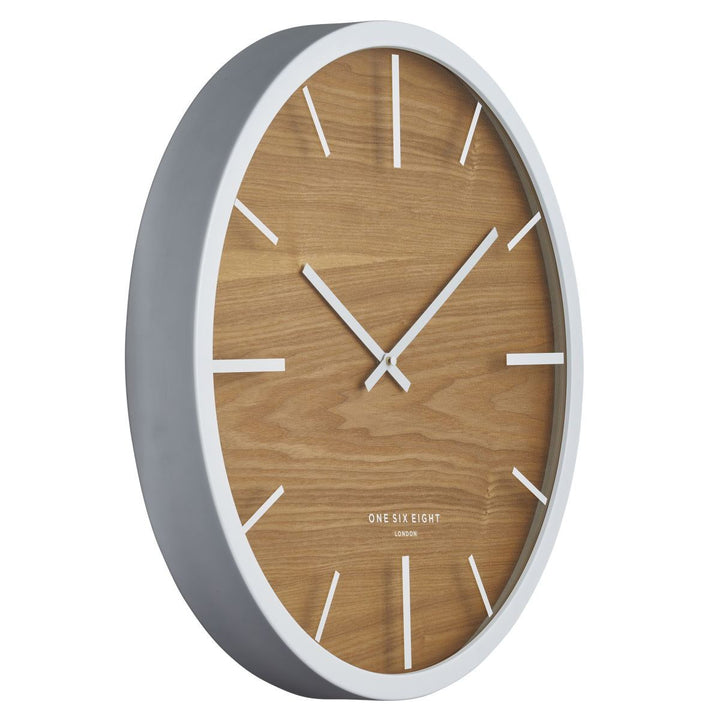 One Six Eight London Willow Wooden Wall Clock White 50cm 21032 2