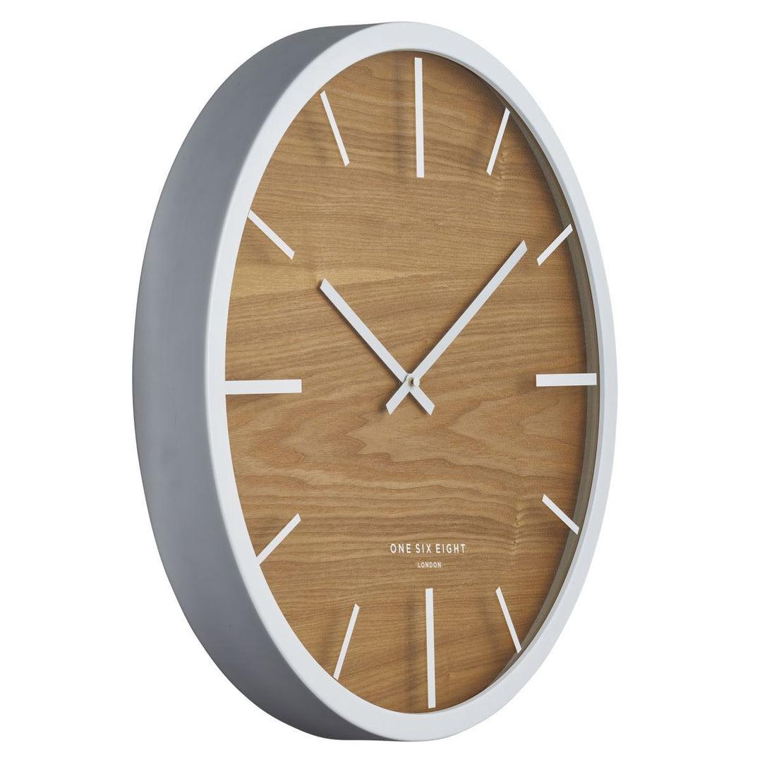 One Six Eight London Willow Wooden Wall Clock White 50cm 21032 2