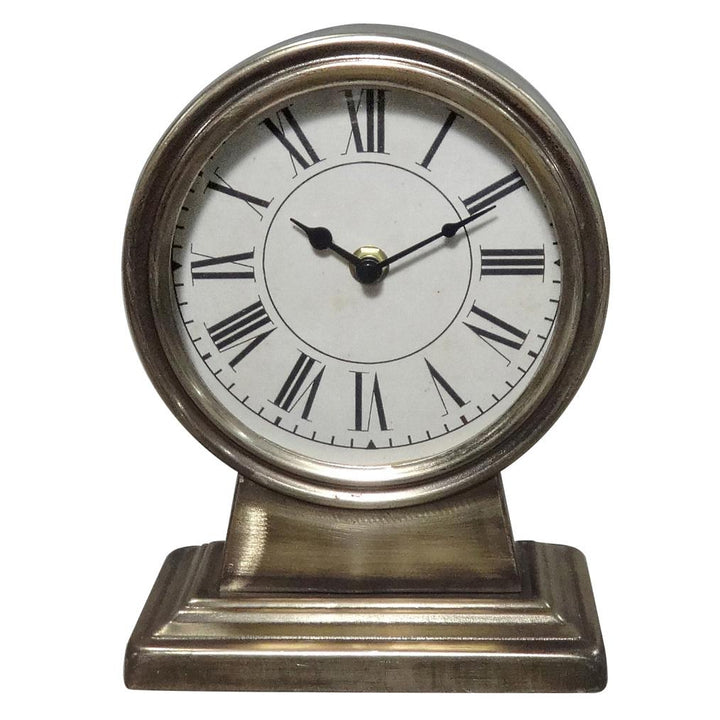 One World Kaya Rustic Iron Mantel Clock 22cm ES0450 1