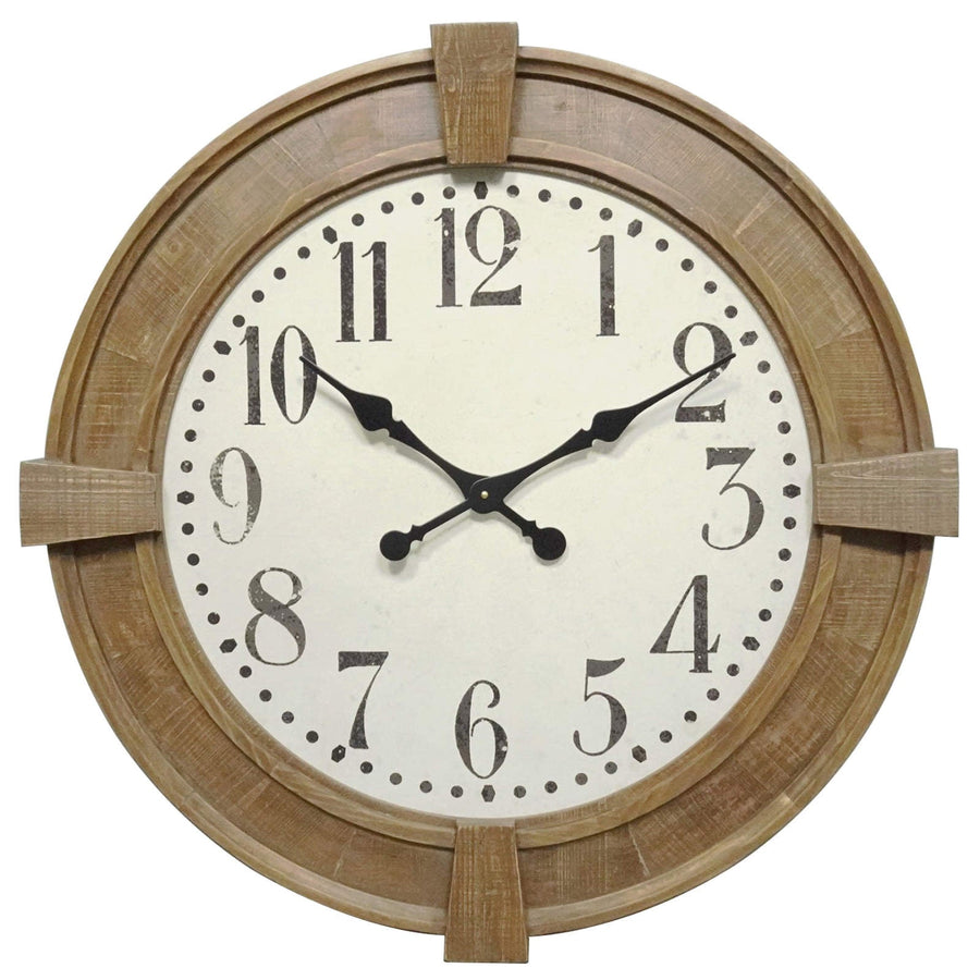 One World Olivia Vintage Nautical Wooden Wall Clock 80cm RN8233 1