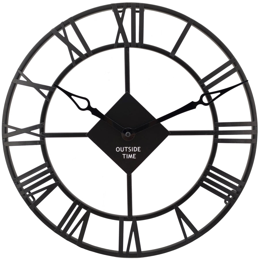 Outside Time Newport Aluminum Outdoor Waterproof Skeleton Roman Wall Clock 36cm OT NE01 1