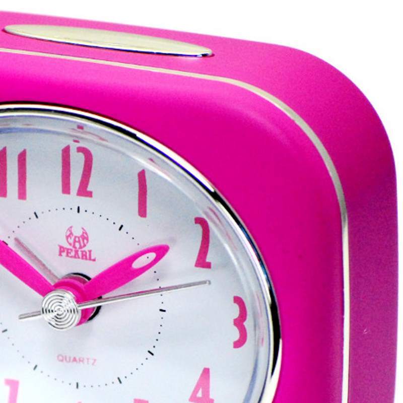Pearl Time Betty Alarm Clock Pink 9cm PT220 PK 2