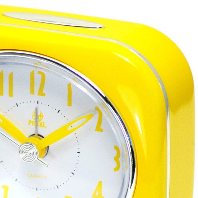 Pearl Time Betty Alarm Clock Yellow 9cm PT220 YL 2
