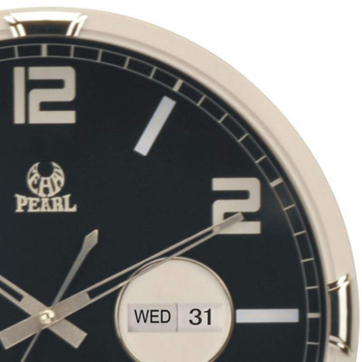 Pearl Time Emmanuelle Day Date Wall Clock Black 36cm PW184 4BLK 2