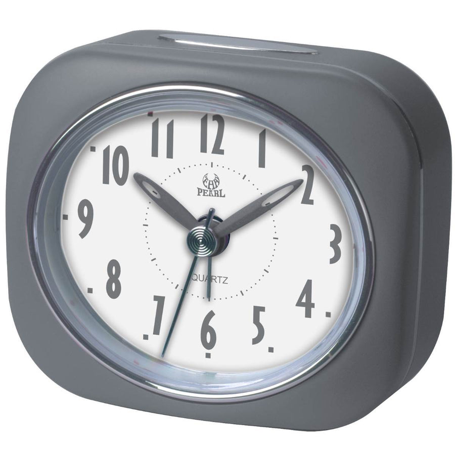 Pearl Time Zia Table Alarm Clock Grey 9cm PT220 GRY 1