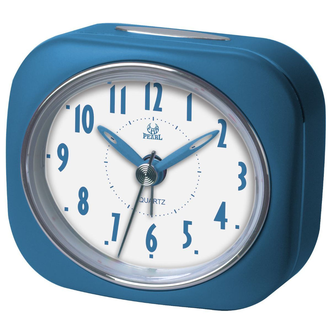 Pearl Time Zia Table Alarm Clock Medium Blue 9cm PT220 MBU 1