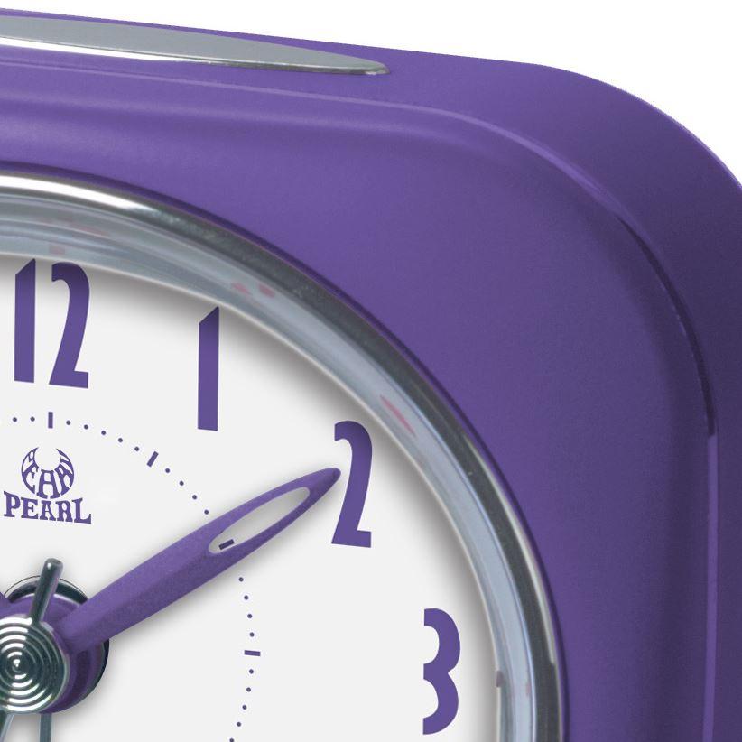 Pearl Time Zia Table Alarm Clock Purple 9cm PT220 PUR 2