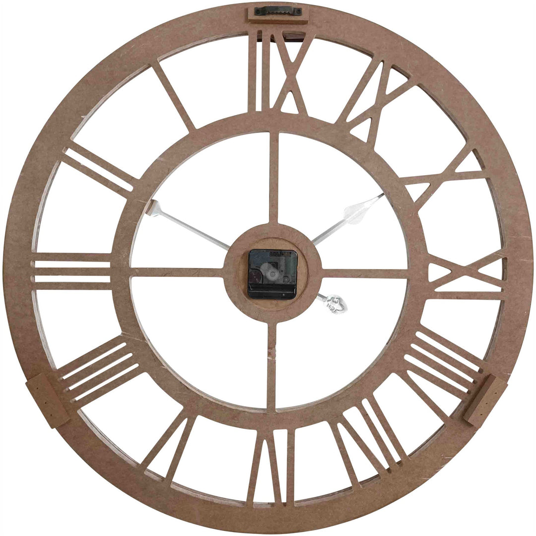 Scandi Double Wooden Frame Floating Roman Wall Clock 60cm 11751XTP 3