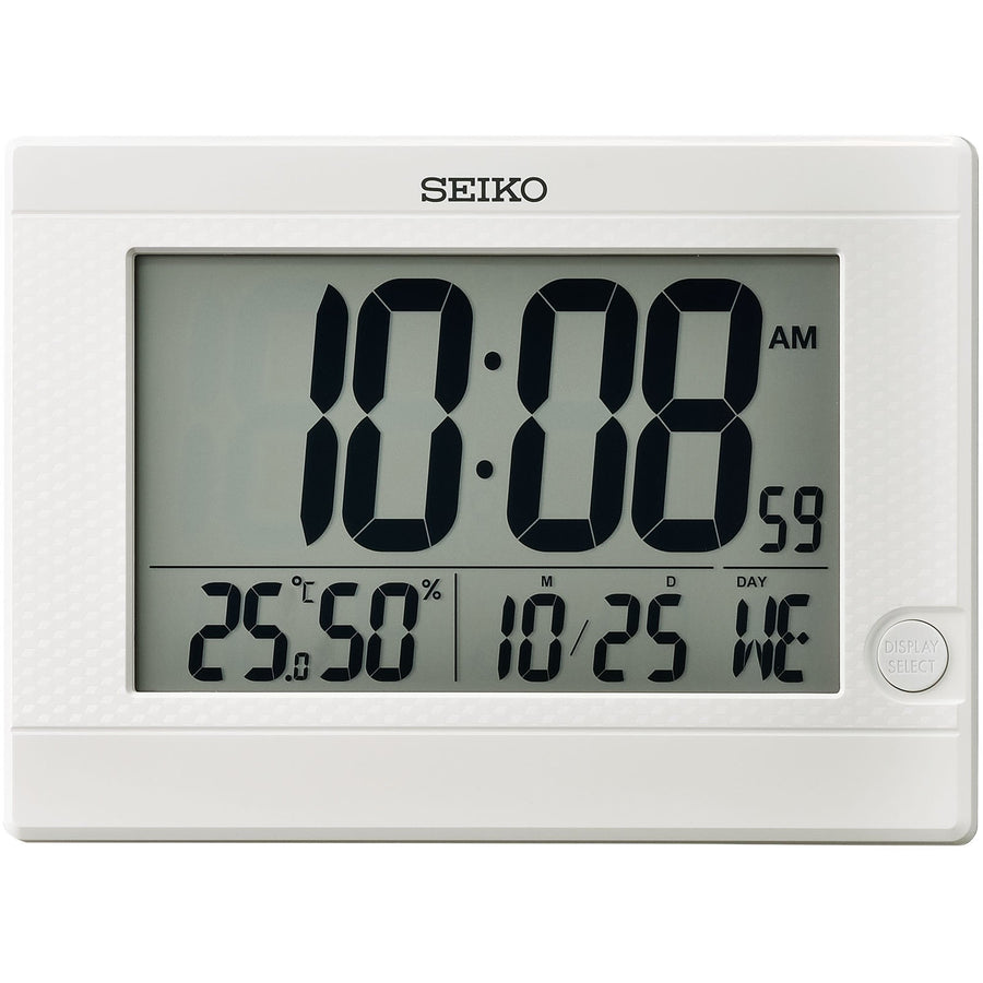 Seiko Abbey Multifunction Digital Wall Desk Clock 21cm QHL089-W 1