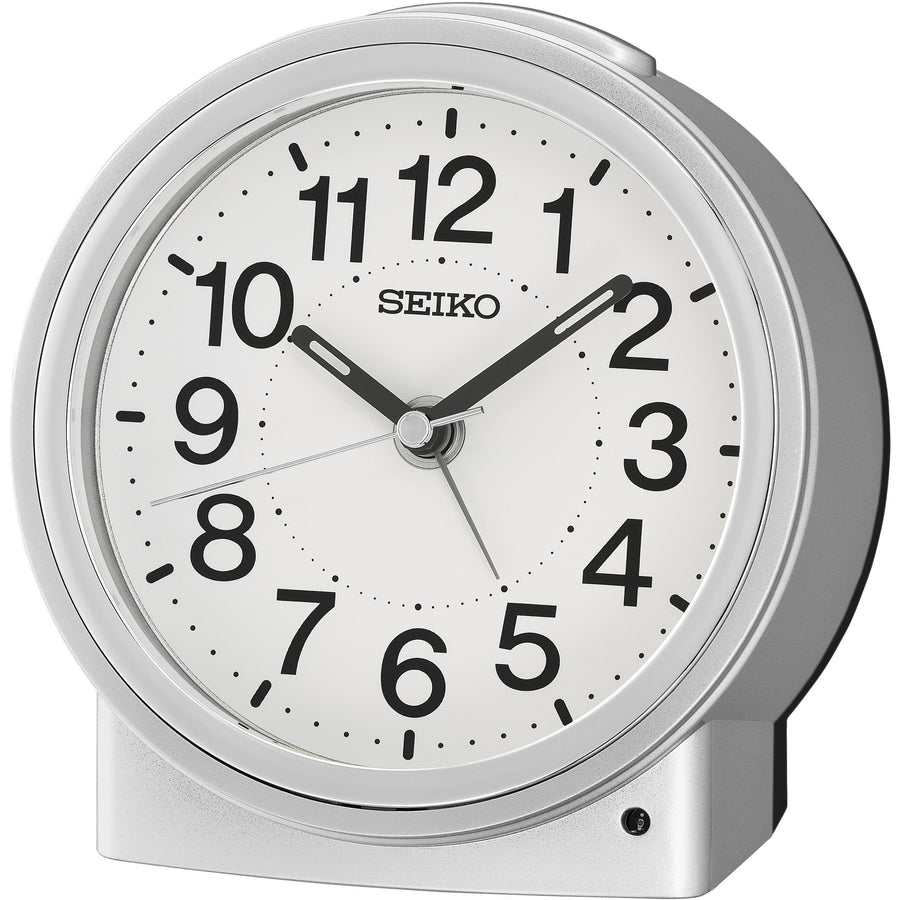 Seiko Aria Alarm Clock Silver 12cm QHE199-S 1