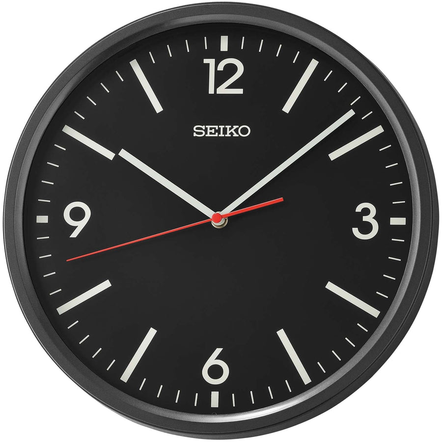 Seiko Barton Wall Clock Black 31cm QHA009-K 1