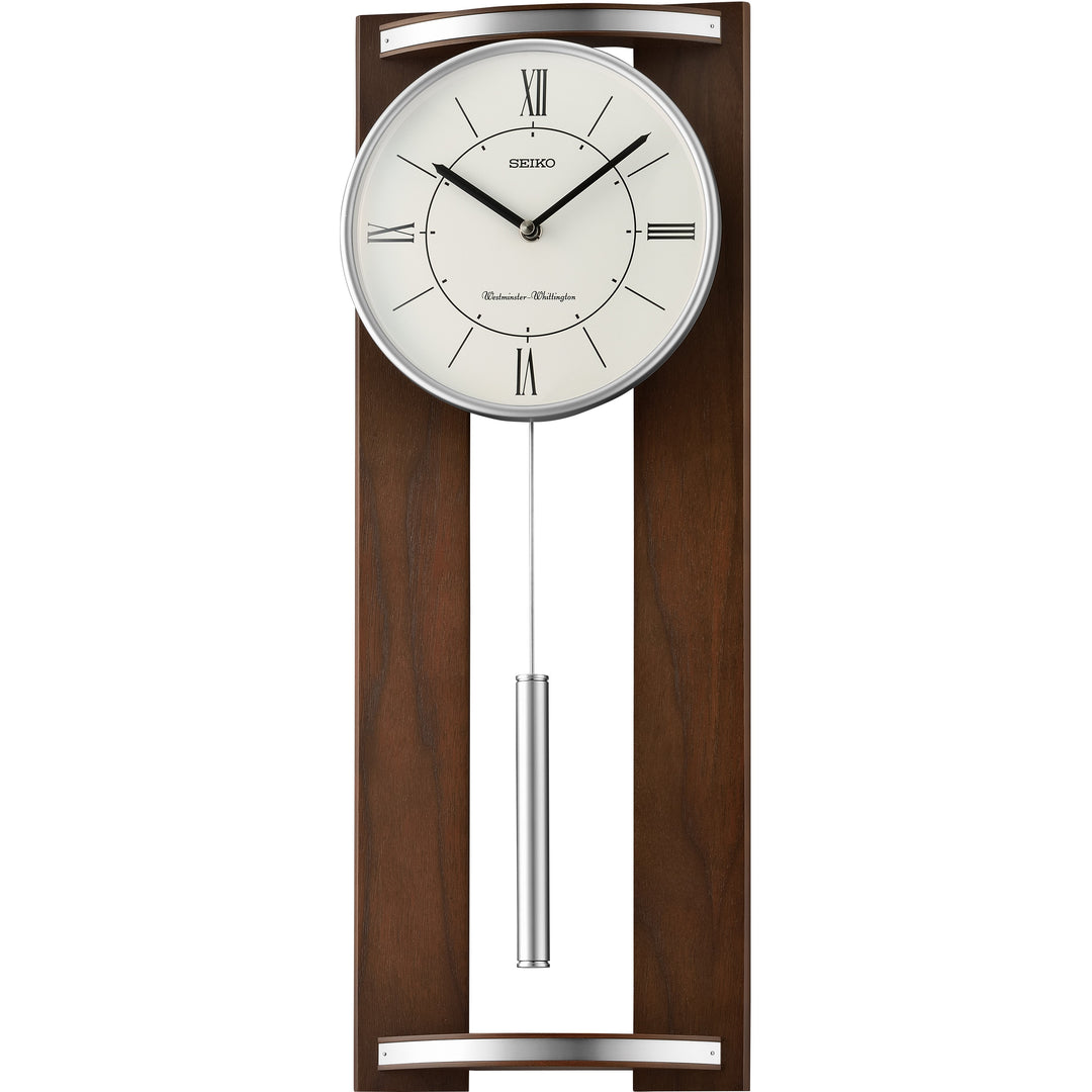 Seiko Cade Pendulum Westminster Chiming Wall Clock Brown 60cm QXH078-Z 1