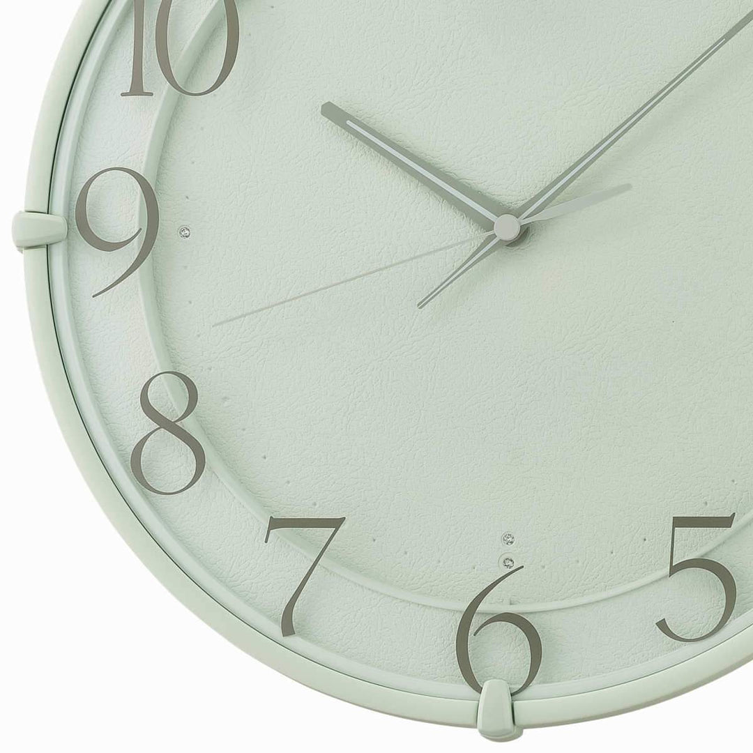 Seiko Cade Soda Green Leather Pattern Wall Clock 31cm QXA778-M 3