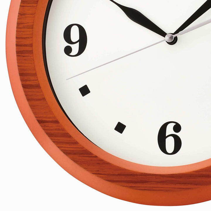 Seiko Caleb Wooden Wall Clock Orange Wood 30cm QXA772-E 3