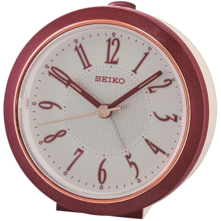 Seiko Clara Round Alarm Clock Red 9cm QHE180-R 1