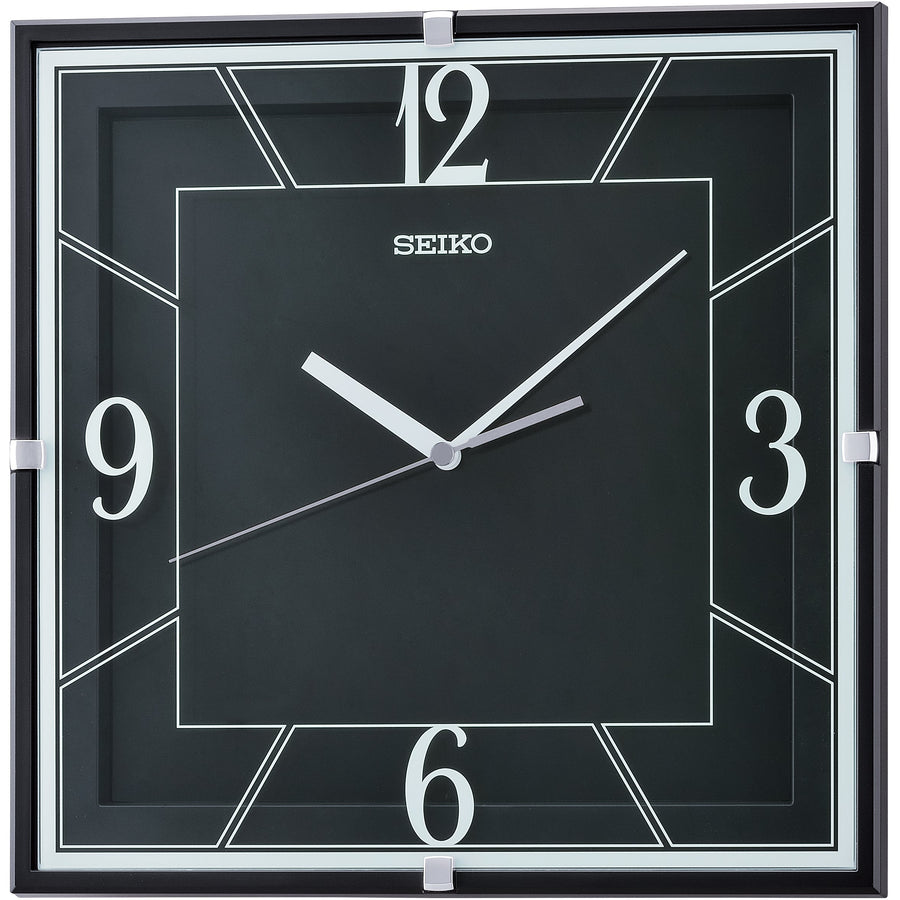 Seiko Clarence Square Wall Clock Black 30cm QXA821-K 1