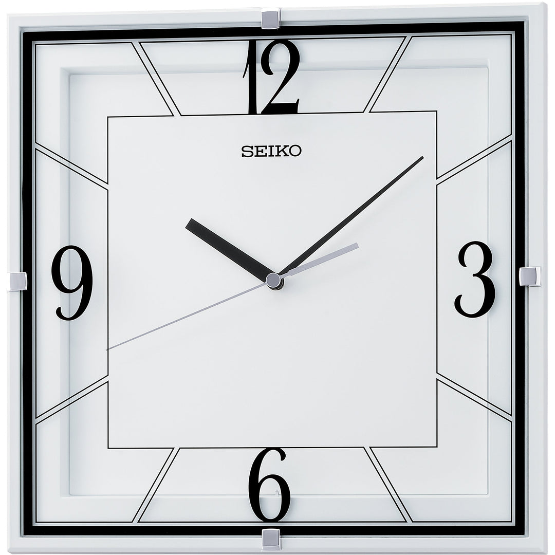 Seiko Clarence Square Wall Clock White 30cm QXA821-W 1