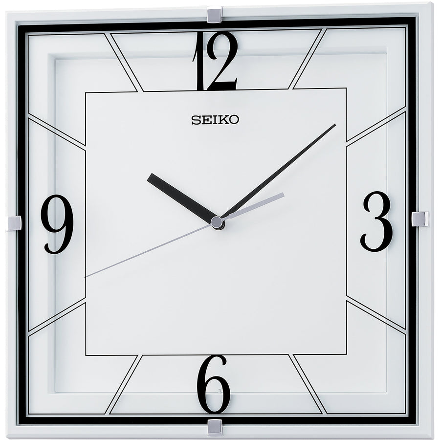 Seiko Clarence Square Wall Clock White 30cm QXA821-W 1