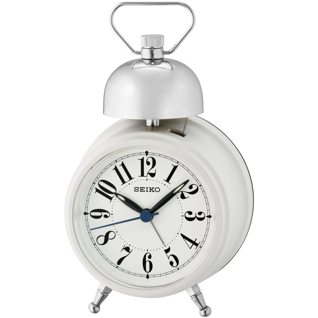 Seiko Dalton Single Bell Alarm Clock Light Grey 17cm QHK055-N 1