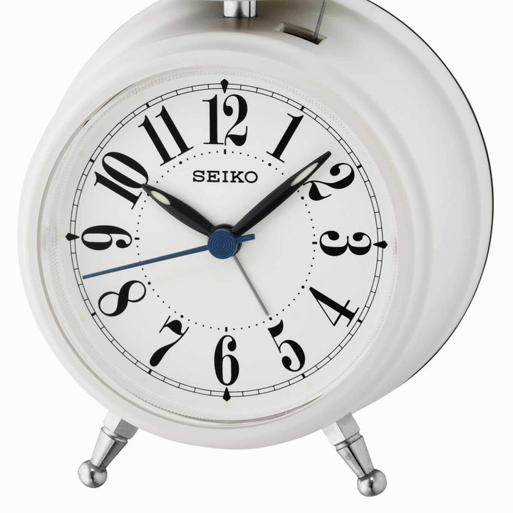 Seiko Dalton Single Bell Alarm Clock Light Grey 17cm QHK055-N 3